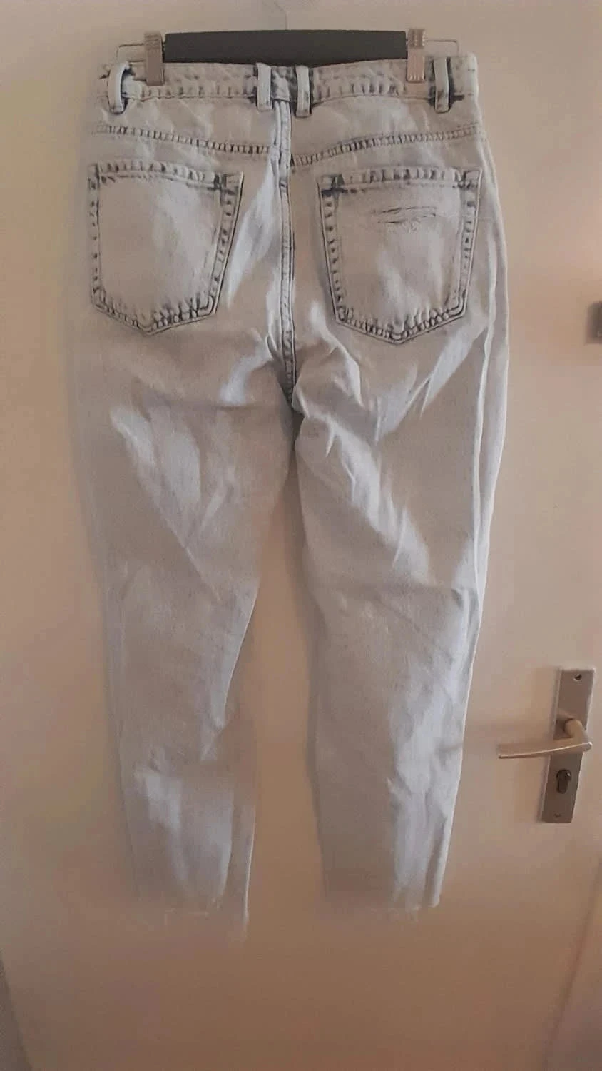 Calça jeans rasgada, cor azul muito claro, Tamanho 38, Marca Denim Pimkie – photo 7